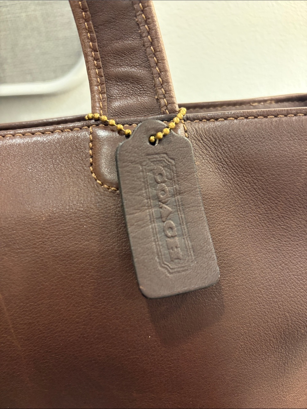 Coach Vintage Brown Leather Tote - Picture 2 of 13